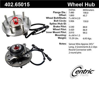 Axle Bearing and Hub Assembly CE 402.65015E