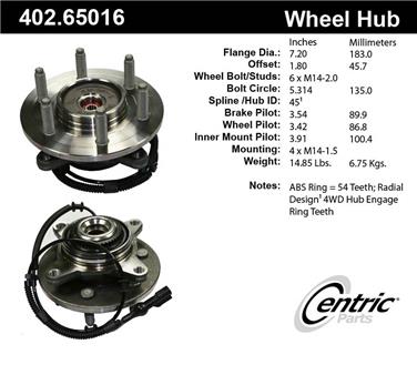 Axle Bearing and Hub Assembly CE 402.65016E