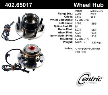 Axle Bearing and Hub Assembly CE 402.65017E