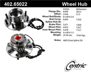 Axle Bearing and Hub Assembly CE 402.65022E