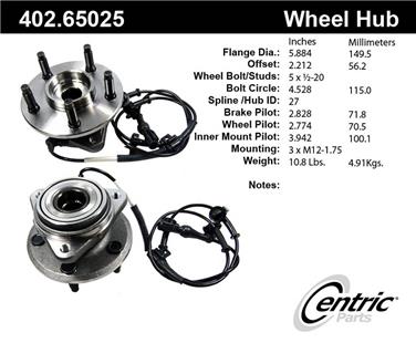 Axle Bearing and Hub Assembly CE 402.65025E