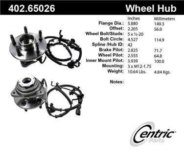 Axle Bearing and Hub Assembly CE 402.65026E