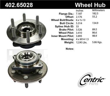 Axle Bearing and Hub Assembly CE 402.65028E