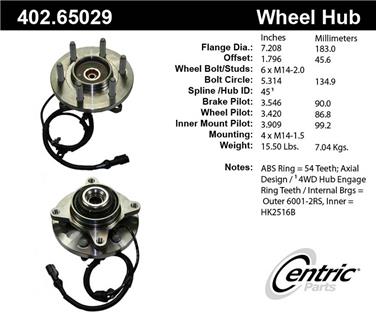 Axle Bearing and Hub Assembly CE 402.65029