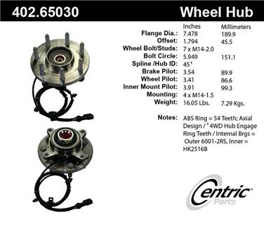 Axle Bearing and Hub Assembly CE 402.65030