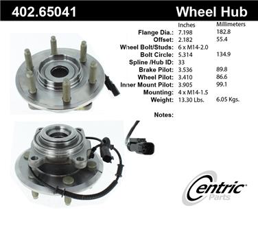 Axle Bearing and Hub Assembly CE 402.65041