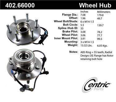 Axle Bearing and Hub Assembly CE 402.66000E