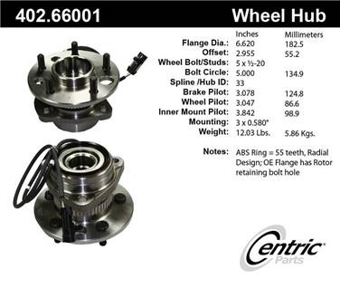 Axle Bearing and Hub Assembly CE 402.66001E