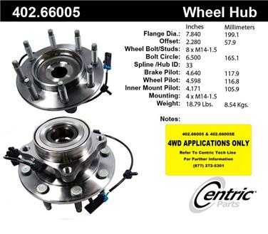 Axle Bearing and Hub Assembly CE 402.66005E