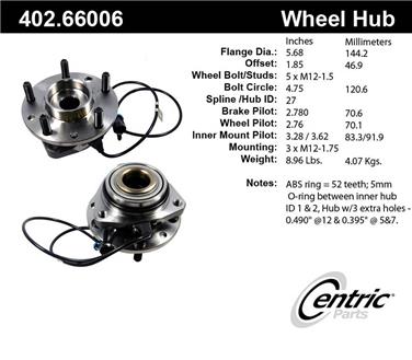 Axle Bearing and Hub Assembly CE 402.66006