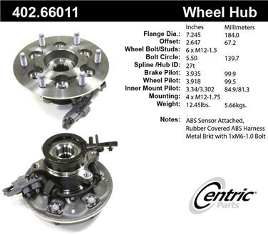 Axle Bearing and Hub Assembly CE 402.66011E