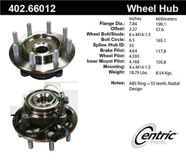 Axle Bearing and Hub Assembly CE 402.66012E