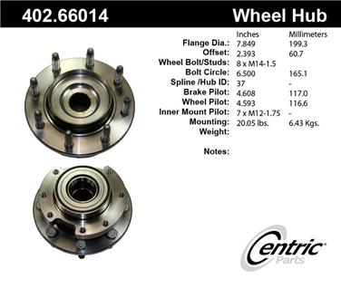 Wheel Bearing and Hub Assembly CE 402.66014E