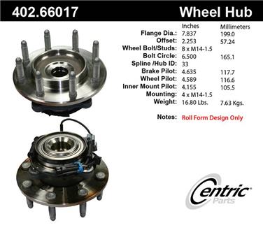 Axle Bearing and Hub Assembly CE 402.66017E