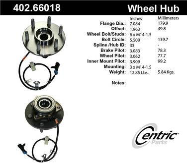 Axle Bearing and Hub Assembly CE 402.66018E