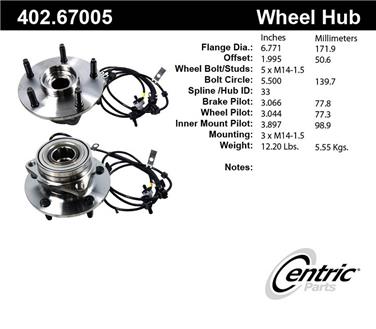 Axle Bearing and Hub Assembly CE 402.67005E