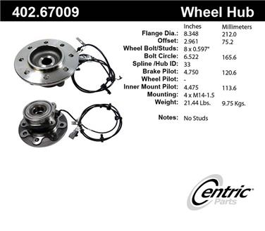 Axle Bearing and Hub Assembly CE 402.67009