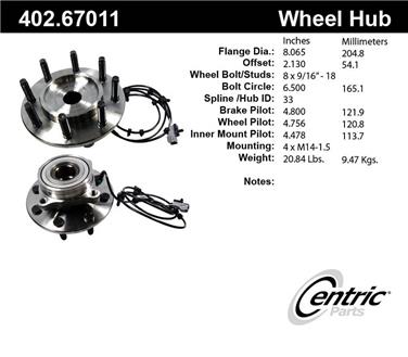 Axle Bearing and Hub Assembly CE 402.67011E