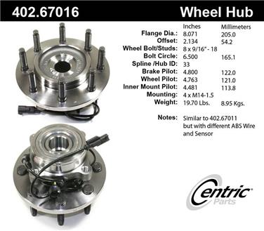 2006 Dodge Ram 3500 Axle Bearing and Hub Assembly CE 402.67016E