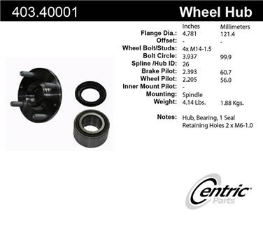 Axle Bearing and Hub Assembly Repair Kit CE 403.40001E