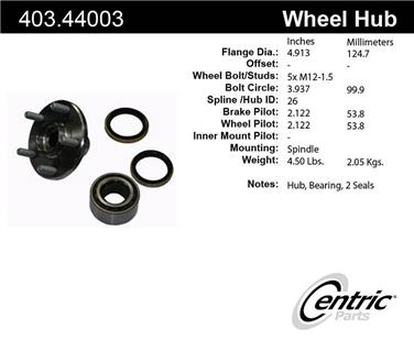 Axle Bearing and Hub Assembly Repair Kit CE 403.44003E