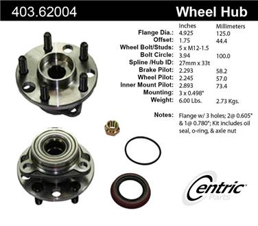 Axle Bearing and Hub Assembly Repair Kit CE 403.62004E