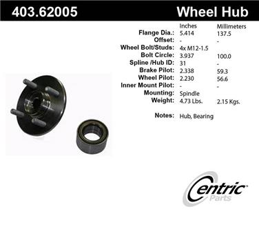 Axle Bearing and Hub Assembly Repair Kit CE 403.62005E