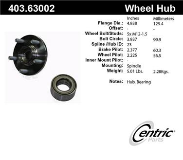 Axle Bearing and Hub Assembly Repair Kit CE 403.63002E