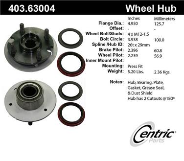 Axle Bearing and Hub Assembly Repair Kit CE 403.63004E