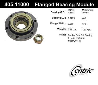 Wheel Bearing and Hub Assembly CE 405.11000E