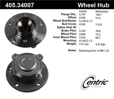 Wheel Bearing and Hub Assembly CE 405.34007