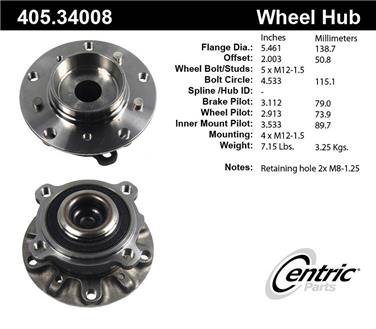 Wheel Bearing and Hub Assembly CE 405.34008E