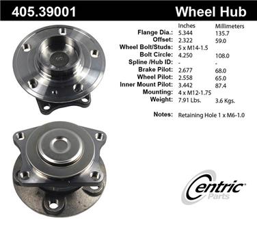 Wheel Bearing and Hub Assembly CE 405.39001E