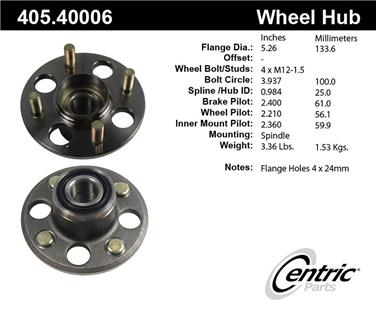 Wheel Bearing and Hub Assembly CE 405.40006E