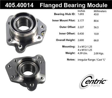 Wheel Bearing and Hub Assembly CE 405.40014E