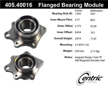 Wheel Bearing and Hub Assembly CE 405.40016