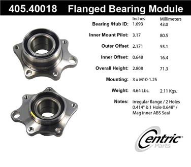 Wheel Bearing and Hub Assembly CE 405.40018E