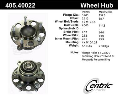 Wheel Bearing and Hub Assembly CE 405.40022