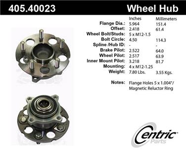 Wheel Bearing and Hub Assembly CE 405.40023E