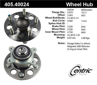 Wheel Bearing and Hub Assembly CE 405.40024