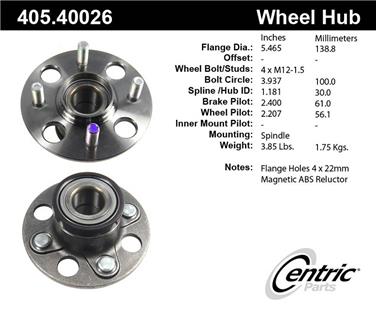 Wheel Bearing and Hub Assembly CE 405.40026E