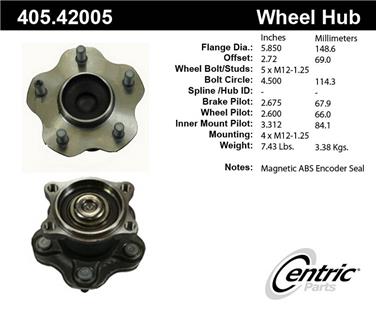 Wheel Bearing and Hub Assembly CE 405.42005E