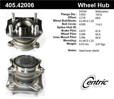 Wheel Bearing and Hub Assembly CE 405.42006E