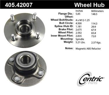 Wheel Bearing and Hub Assembly CE 405.42007E