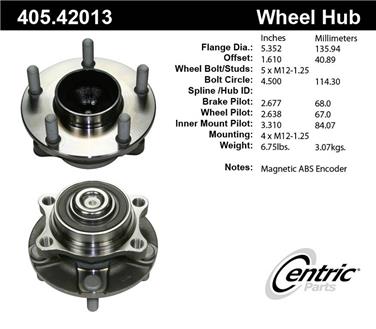 Wheel Bearing and Hub Assembly CE 405.42013E