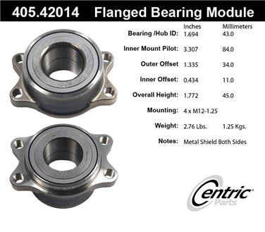 Wheel Bearing and Hub Assembly CE 405.42014E