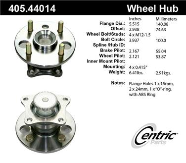 Wheel Bearing and Hub Assembly CE 405.44014E