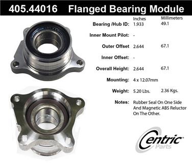 Wheel Bearing and Hub Assembly CE 405.44016E