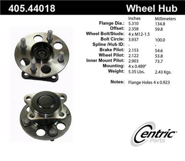 Wheel Bearing and Hub Assembly CE 405.44018E