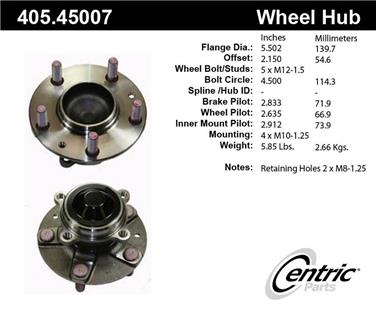 Wheel Bearing and Hub Assembly CE 405.45007